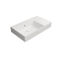 valamu KUBE X 80x47cm,  R,  ilma segistiavata, valge matt