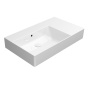 valamu KUBE X 80x47cm,  R,  ilma segistiavata, valge ExtraGlaze