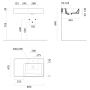valamu KUBE X 80x47cm,  L,  must matt