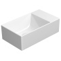 valamu KUBE X 40x23cm,  tasaseks lihvitud põhi,  ilma segistiavata, L/R, valge ExtraGlaze
