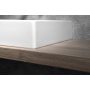 valamu KUBE X 40x23cm,  tasaseks lihvitud põhi,  ilma segistiavata, L/R, valge ExtraGlaze