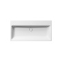 NUBES ceramic washbasin 100x50cm, without tap hole, white matt
