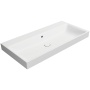 NUBES ceramic washbasin 100x50cm, without tap hole, white matt