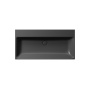 NUBES ceramic washbasin 100x50cm, without tap hole, black matt
