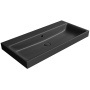NUBES ceramic washbasin 100x50cm, without tap hole, black matt