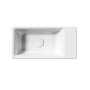 valamu NUBES 50x25cm,  ilma segistiavata,  R/L,  valge ExtraGlaze