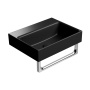 valamu NUBES 40x32cm,  ilma segistiavata,  must matt