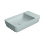 MODO countertop ceramic washbasin 60x35cm, without tap hole, ghiaccio matt