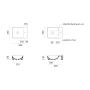 MODO countertop ceramic washbasin 50x35cm, without tap hole, ghiaccio matt