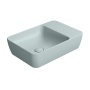 MODO countertop ceramic washbasin 50x35cm, without tap hole, ghiaccio matt