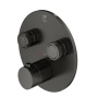 2 veeväljundiga termostaatsegisti Eden Round seinapealne osa, gun metal