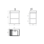 ARYA pedestal under the washbasin 680x850x450mm, black