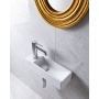 AQUA MINI ceramic washbasin 38x14cm, tap hole on the left, white