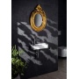 AQUA MINI ceramic washbasin 38x14cm, tap hole on the left, white
