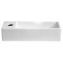 AQUA MINI ceramic washbasin 38x14cm, tap hole on the left, white