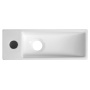 AQUA MINI ceramic washbasin 38x14cm, tap hole on the left, white