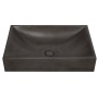 betoonist valamu põhjaklapiga TARANT 58x36 cm, black granite