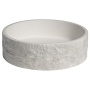 ISPIR concrete washbasin including drain, 40cm, white sandstone