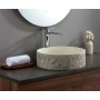 ISPIR concrete washbasin including drain, 40cm, white sandstone