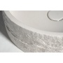 ISPIR concrete washbasin including drain, 40cm, white sandstone