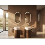 eraldiseisev valamu riiuliga OASIS 40x89x48cm,  valge/concrete pearl grey