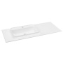 valamu Brahea 121x51.5 cm (90+30 cm), Rockstone, vasak, matt valge