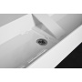 CUBIS washbasin, cast marble, 100x40cm, without tap hole, white