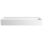 CUBIS washbasin, cast marble, 100x40cm, without tap hole, white