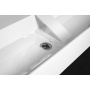 CUBIS washbasin, cast marble, 120x40cm, without tap hole, white