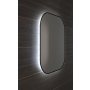 LED taustvalgustusega peegel SHARON 80x70cm, must matt