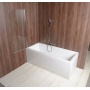 VILMA bathtub screen 60x140 cm, transparent glass