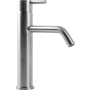 MINIMAL basin mixer high without pop up waste, stainless steel