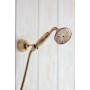 SINGLE LEVER BATH MIXER WITH SHOWER KIT WHITE LEVER BRONZE