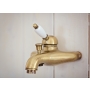 SINGLE LEVER BATH MIXER WITH SHOWER KIT WHITE LEVER BRONZE