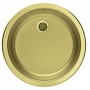 round stainless steel basin FORM 10, diam 45 cm, waste 1 1/2´´, golden finish. Drain is included.