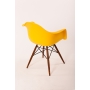 chair Beata, yellow, light brown feet