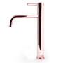 high basin mixer Form A with swivel spout, rose gold finish