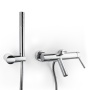 bath mixer with hand shower set Form A, mat white