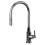 kitchen mixer New Modern with pull out spray, bright brass