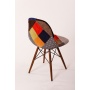 chair Alexis, patchwork, light brown feet