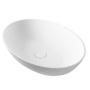 THIN top counter rockstone washbasin 600x400x140mm, matt white