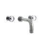 3-part wall mount basin mixer Arena, finish "satin nickel", pop-up included