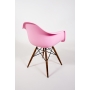chair Beata, pink, light brown feet