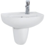 30*45 CM OVAL W.BASIN WITH HOLE WHITE