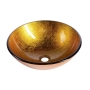 Ago glass washbasin diameter 42 cm, golden