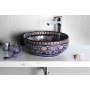PRIORI ceramic basin purple w ornaments