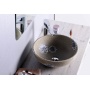 PRIORI ceramic basin, stone/blue pattern