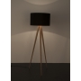 Floor Lamp Tripod Wood Black