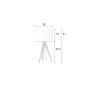 Table Lamp Tripod Wood White