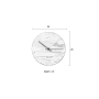 Clock Marble Time White